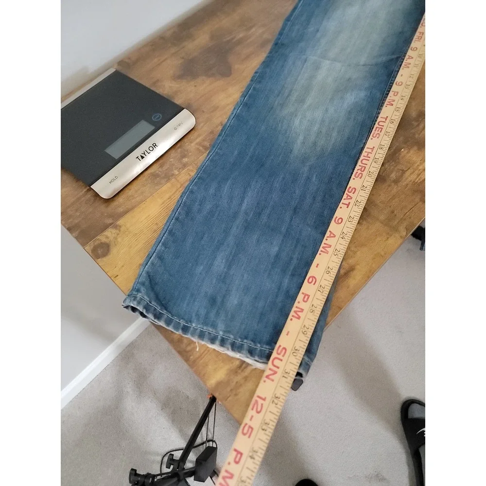 Buffalo David Bitton Jeans Mens 31x31 Blue Whiskered King Bootcut Denim Retro